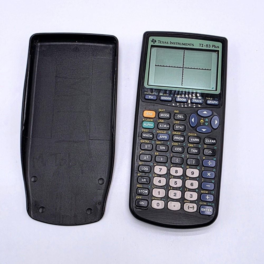 Texas Instruments TI-83 Plus Graphing Calculator Black with Slide Cover